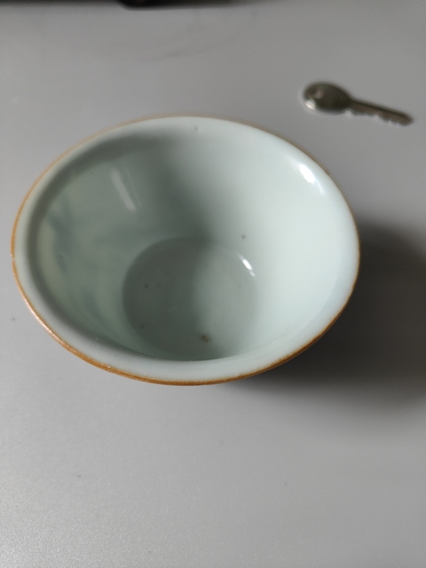 古玩陶瓷青花花卉紋杯真品鑒賞圖