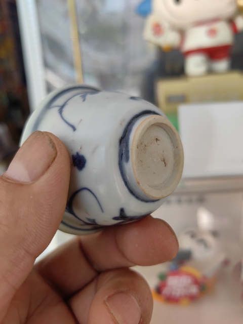 古玩陶瓷青花花鳥紋杯真品鑒賞圖