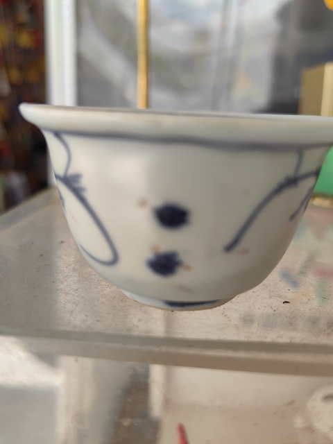 古玩陶瓷青花花鳥紋杯真品鑒賞圖