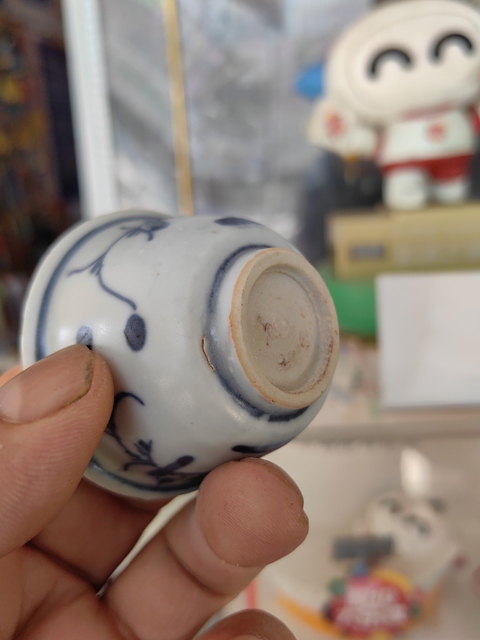 古玩陶瓷青花花鳥紋杯真品鑒賞圖