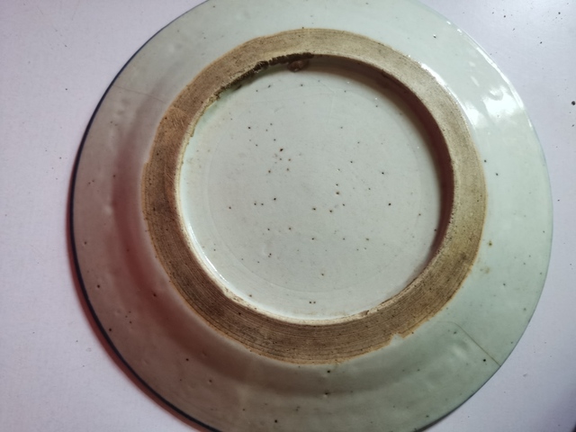 古玩陶瓷青花山水紋盤真品鑒賞圖