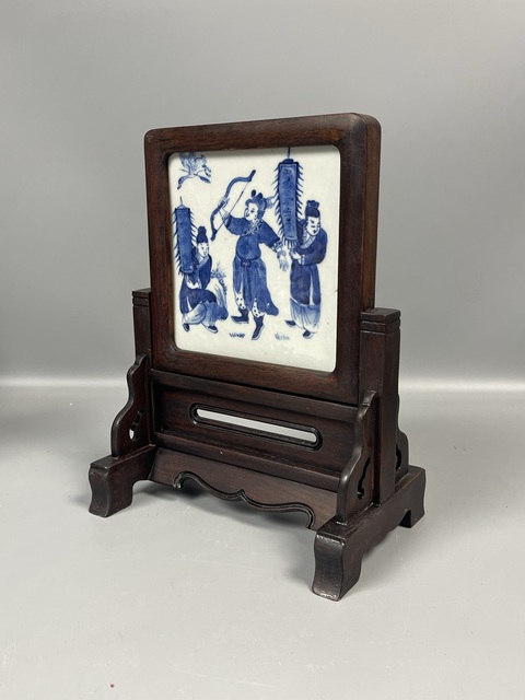 古玩陶瓷清中晚封神榜 人物故事 瓷板 陳塘關(guān)哪吒出世拍賣，當(dāng)前價(jià)格6500元