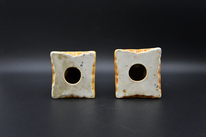 古玩陶瓷【紫煙閣】黃綠釉獅子擺件拍賣，當前價格1299元