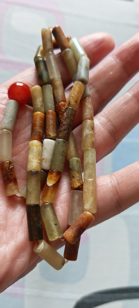 古玩玉器戰漢時期岫玉管子真品鑒賞圖