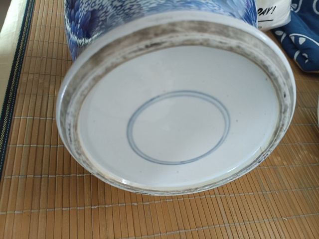 古玩陶瓷花卉紋青花將軍罐真品鑒賞圖
