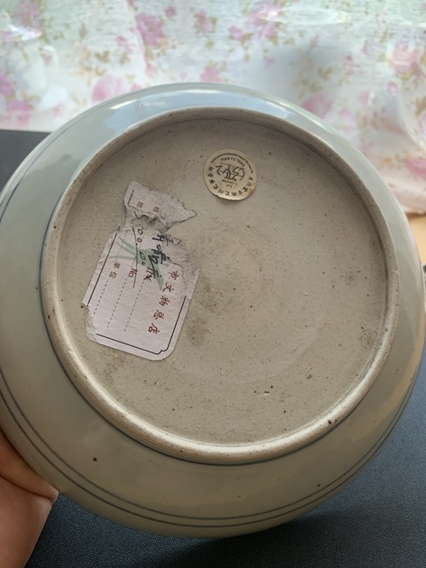 古玩陶瓷人物紋青花盤真品鑒賞圖