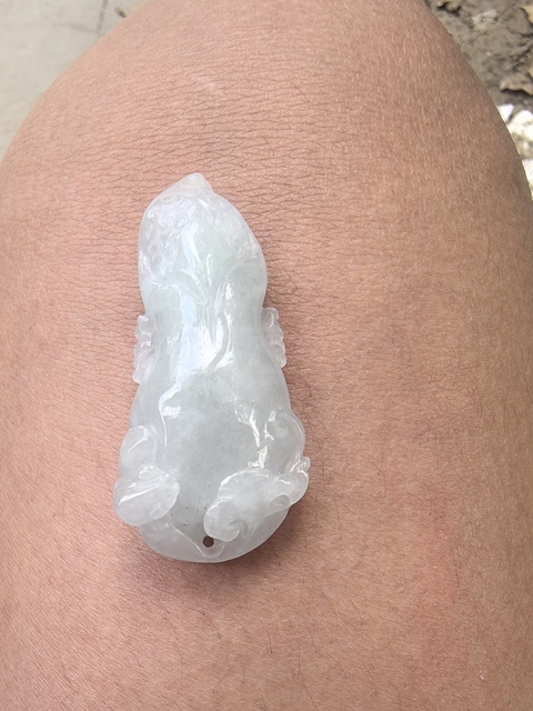 古玩玉器翡翠“福如意”掛墜拍賣，當前價格450元