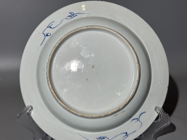 古玩陶瓷清康熙·青花纏枝花卉紋折腰盤真品鑒賞圖