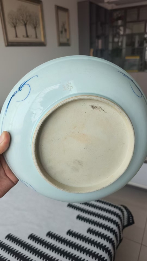 古玩陶瓷一路連科青花盤真品鑒賞圖