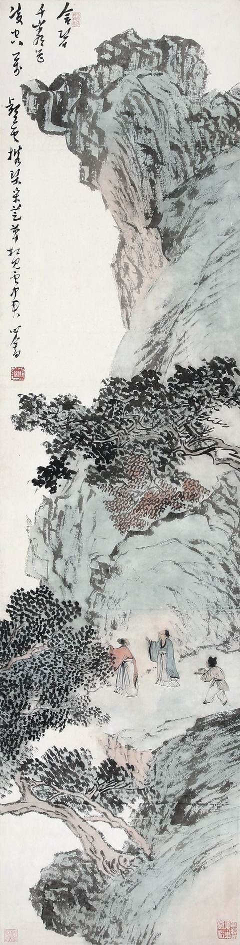 古玩字畫人物山水畫真品鑒賞圖