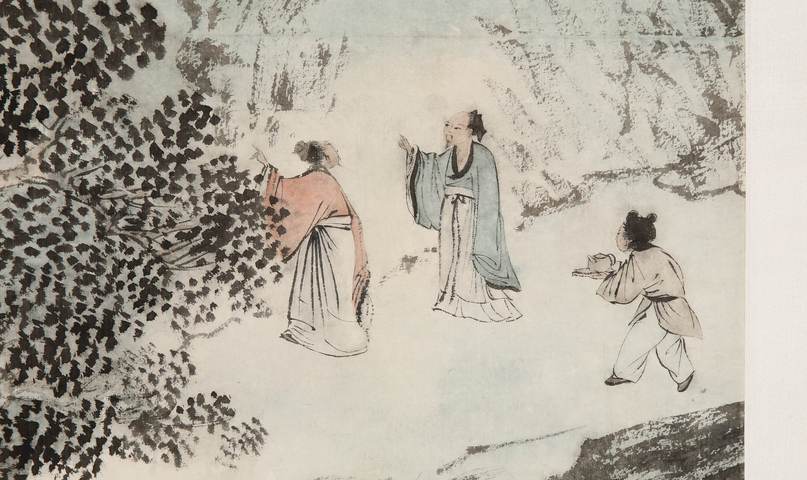 古玩字畫人物山水畫真品鑒賞圖
