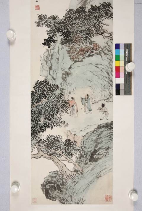 古玩字畫人物山水畫真品鑒賞圖