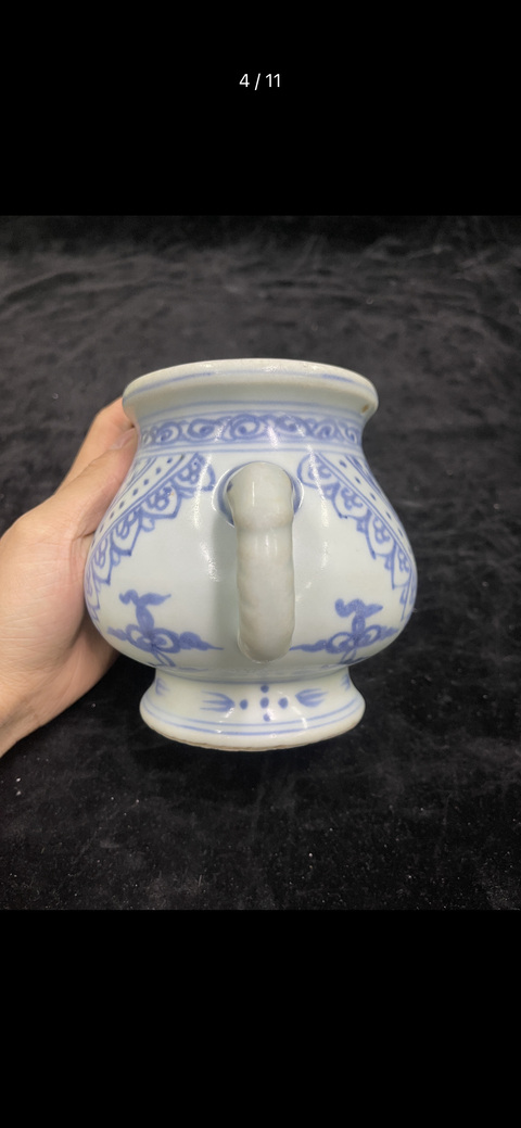 古玩陶瓷青花香爐拍賣，當前價格15000元