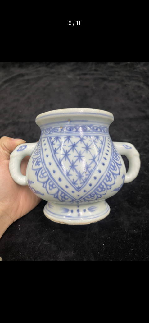 古玩陶瓷青花香爐拍賣，當前價格15000元