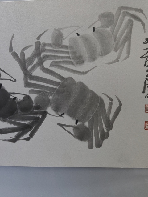古玩字畫陳千文《螃蟹》真品鑒賞圖