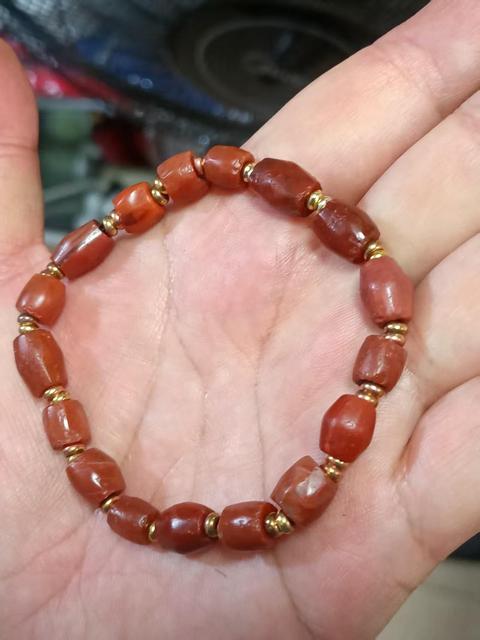 古玩玉器春秋戰(zhàn)國天然紅瑪瑙珠串拍賣,當(dāng)前價格3800元