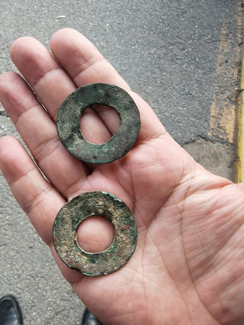 古玩銅器錯金銀青銅環真品鑒賞圖