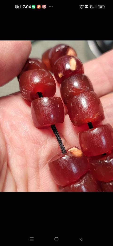 古玩玉器瑪瑙剁珠真品鑒賞圖