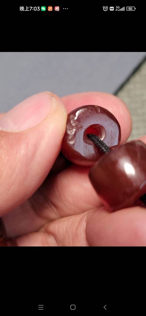 古玩玉器瑪瑙剁珠真品鑒賞圖