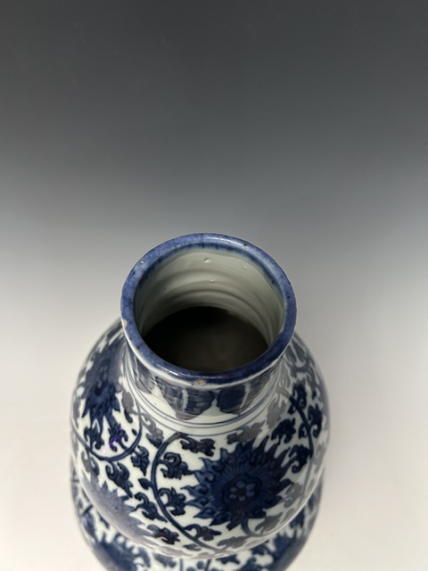古玩陶瓷明·嘉靖青花花草紋葫蘆瓶真品鑒賞圖