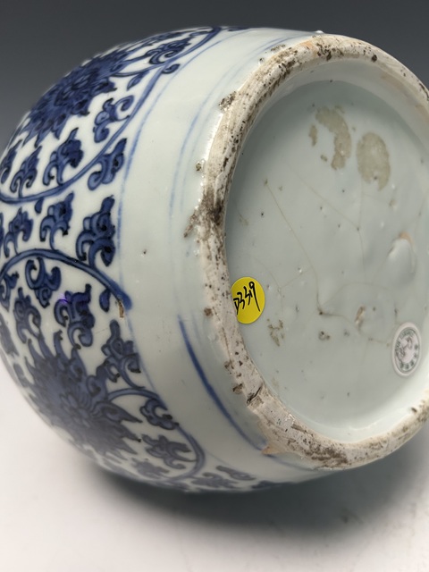 古玩陶瓷明·嘉靖青花花草紋葫蘆瓶真品鑒賞圖