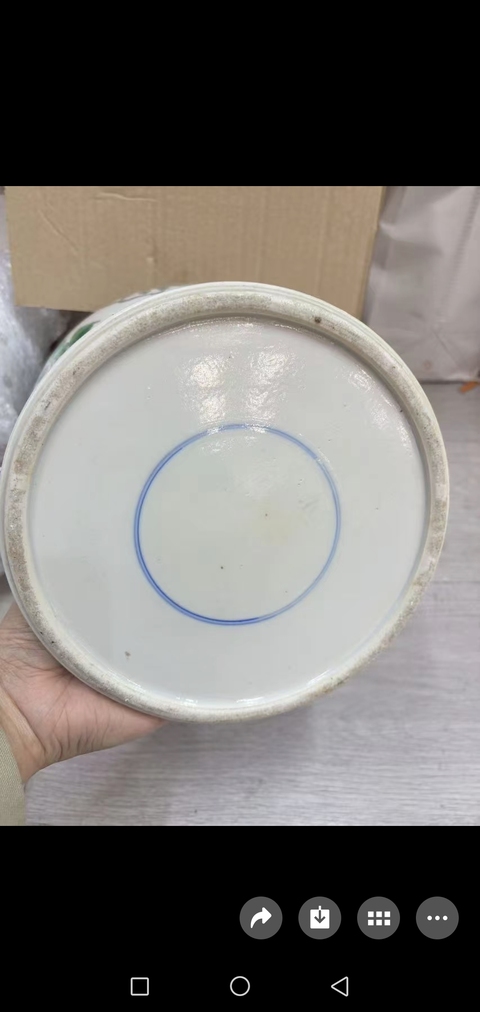 古玩陶瓷五彩雉雞牡丹圖蓋罐真品鑒賞圖