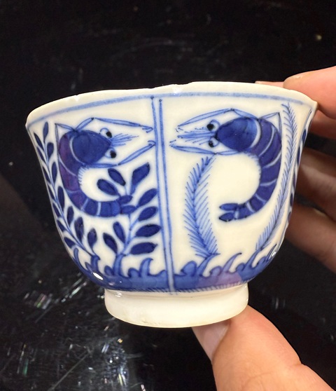 古玩陶瓷青花杯真品鑒賞圖