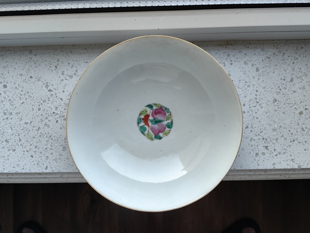 古玩陶瓷粉彩花卉碗拍賣,當前價格5000元