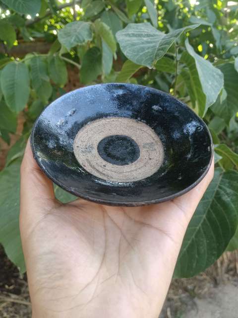 古玩陶瓷元末明初~窯變?nèi)f彩茶盞拍賣,當前價格3元