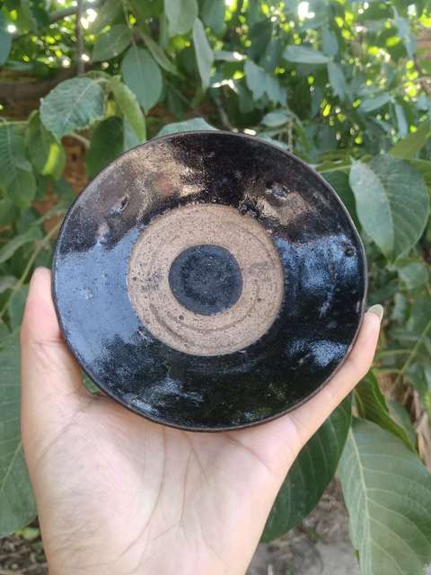 古玩陶瓷元末明初~窯變?nèi)f彩茶盞拍賣,當前價格3元