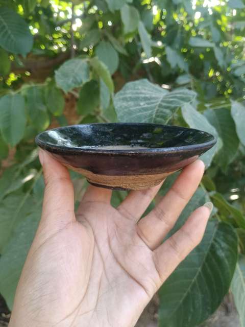 古玩陶瓷元末明初~窯變?nèi)f彩茶盞拍賣,當前價格3元