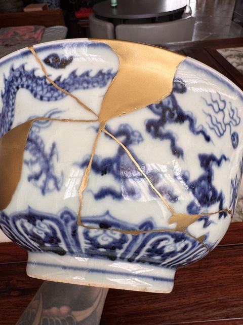 古玩陶瓷龍紋青花碗真品鑒賞圖