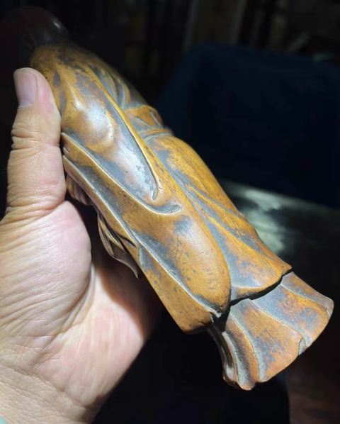 古玩雜項木雕人物真品鑒賞圖