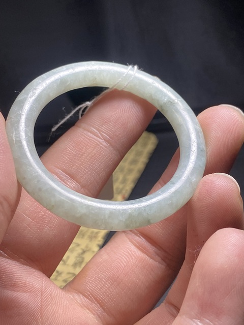 古玩玉器（放漏）清代天然翡翠“素紋環”拍賣，當前價格1500元