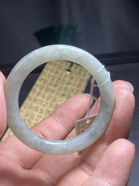 古玩玉器（放漏）清代天然翡翠“素紋環”拍賣，當前價格1500元