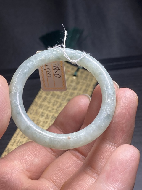 古玩玉器（放漏）清代天然翡翠“素紋環”拍賣，當前價格1500元