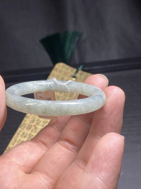 古玩玉器（放漏）清代天然翡翠“素紋環”拍賣，當前價格1500元