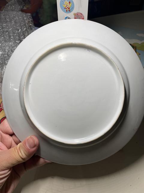 古玩陶瓷晚清廣彩盤真品鑒賞圖