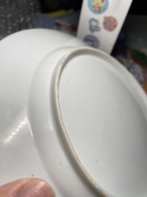 古玩陶瓷晚清廣彩盤真品鑒賞圖