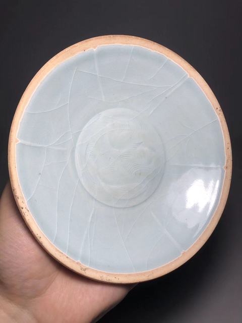 古玩陶瓷宋，湖田窯影青釉六出筋雙魚盤拍賣，當(dāng)前價(jià)格4000元