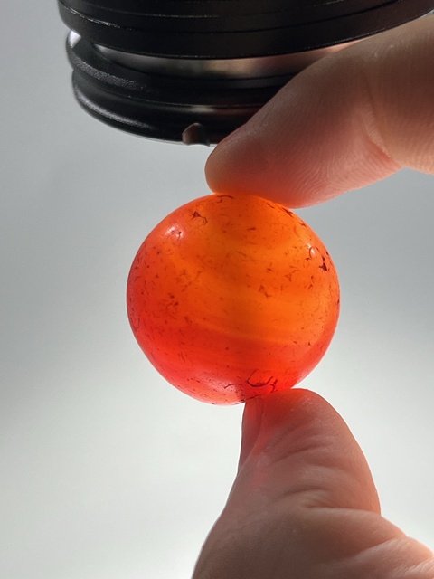 古玩玉器瑪瑙圓珠真品鑒賞圖