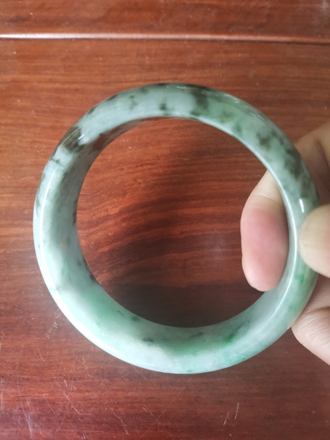 古玩玉器天然翡翠手鐲真品鑒賞圖
