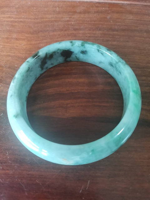 古玩玉器天然翡翠手鐲真品鑒賞圖