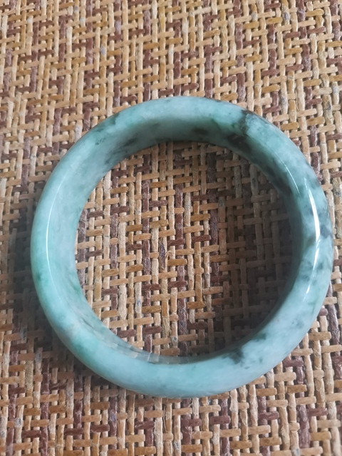 古玩玉器天然翡翠手鐲真品鑒賞圖