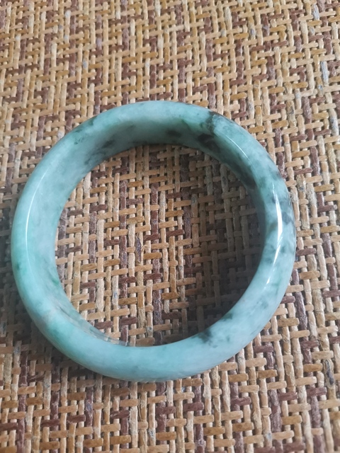 古玩玉器天然翡翠手鐲真品鑒賞圖