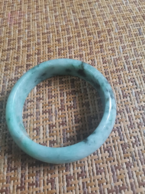 古玩玉器天然翡翠手鐲真品鑒賞圖