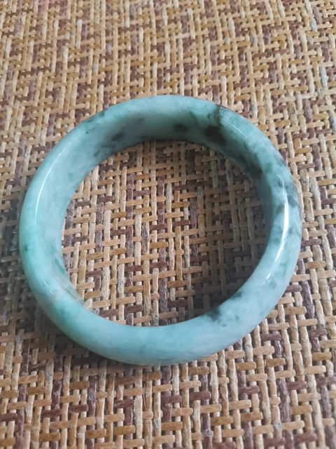 古玩玉器天然翡翠手鐲真品鑒賞圖