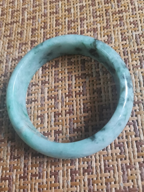 古玩玉器天然翡翠手鐲真品鑒賞圖