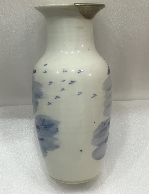 古玩陶瓷樵漁耕讀山水紋青花瓶拍賣,當前價格1288元