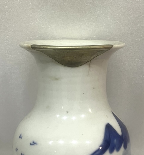古玩陶瓷樵漁耕讀山水紋青花瓶拍賣,當前價格1288元
